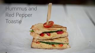 Hummus and Red Pepper Toastie [upl. by Bertina]