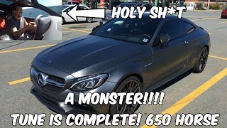 OMG My New 650 Horsepower 2018 C63s Coupe Tune Complete [upl. by Aneehsit]