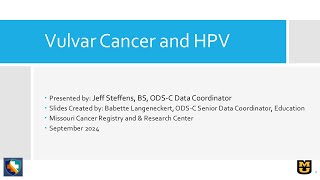 Vulvar Cancer and HPV video [upl. by Milano]