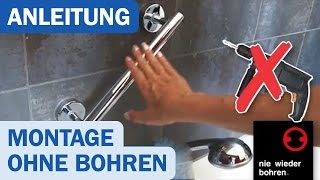 Nie wieder bohren Badetuchstangen und leisten Montage ohne Bohren  DUSCHMEISTERDE [upl. by Apthorp]