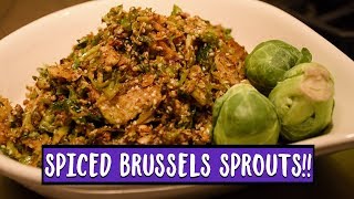 Super Easy Keto Spiced Brussels Sprouts Recipe  Optional Vegan [upl. by Anivahs]