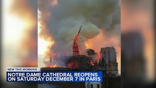 Notre Dame to reopen 5 years after devastating fire [upl. by Areta]