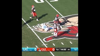 Ladd McConkey catches for a 16yard Gain vs Cleveland Browns [upl. by Tut]