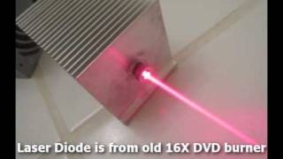 Powerful Homemade Burning Laser Built From Computer Parts [upl. by Morgan971]