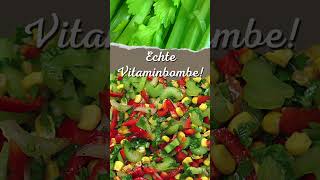 Sellerie Paprika Mais Salat Rezept stangensellerie salatrezept [upl. by Paik]