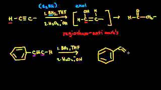 Hydroborationoxidation of alkynes  Alkenes and Alkynes  Organic chemistry  Khan Academy [upl. by Gnouv983]