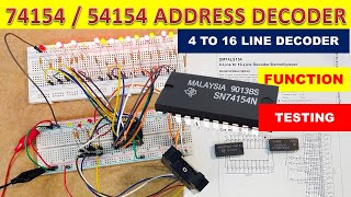 1019 SN74154 4 to 16 line decoder  demultiplexer [upl. by Assiroc]