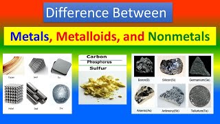 Difference between Metals  Metalloids  and Nonmetals [upl. by Sorcim946]