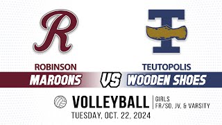 Maroons vs Teutopolis Wooden Shoes  10222024 FS JV amp Varsity Volleyball [upl. by Ary]