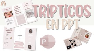 COMO HACER UN TRIPTICO EN POWERPOINT  FACIL  PLANTILLAS [upl. by Nylra]