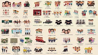 50 Important Words for Groups of People in English  Collective Nouns for People [upl. by Ahsieker]