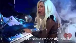 Lady Gaga Hair tributo a Jamey Rodemeyer Festival I Heart Radio Sub Español [upl. by Bayer352]