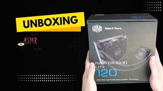 Cooler Master MasterLiquid Lite 120  Unboxing ASMR [upl. by Clementia]