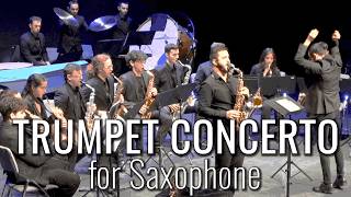 Arutiunian Trumpet Concerto for Saxophone Ensemble [upl. by Novrej149]