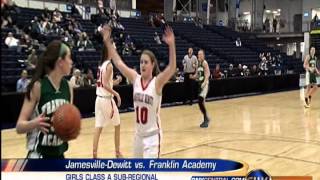 JamesvilleDewitt Girls Basketball defeats Franklin Academy in the NY State Playoffs [upl. by Salot]