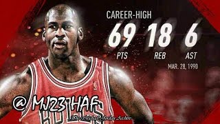 Michael Jordan Career High Highlights vs Cavaliers 19900328  69pts HD 720p 60fps [upl. by Rickart]