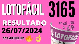 🍀 Resultado Lotofácil 3165 [upl. by Mara]