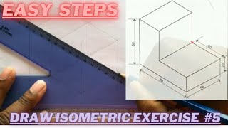 How to draw an Isometric Projection  Exercise 5 Beginners [upl. by Rexferd]