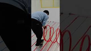 Floor heating pipe installation process [upl. by Halil]