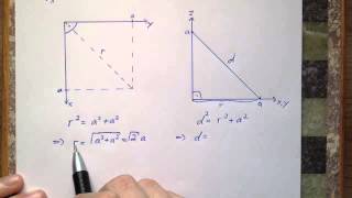 Mathe Raumdiagonale im Würfel  GeometrieAufgaben rechnen [upl. by Hairaza]