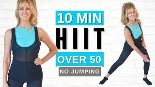 10 Min BEGINNER HIIT Workout For Weight Loss  Women Over 50 [upl. by Mohandis]