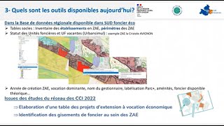 SUD foncier éco Inventaires des ZAE  Lancement du groupe de travail régional [upl. by Holmann]