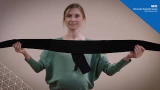 UHSussex Physio Videos  How to fit your Maternity Support Belt [upl. by Apollo]