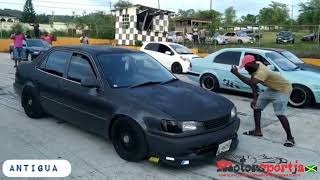 4age toyota corolla 111 vs 3sgte toyota Tercel  Antigua 🇦🇬  Drag Racing [upl. by Nibaj742]