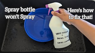 Spray bottle nozzle wont spray heres how to fix that [upl. by Horwath]