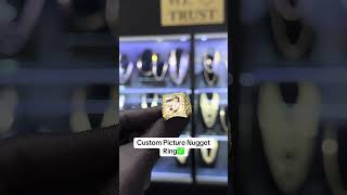 Real Gold Custom Picture Nugget Ring at Ijaz Jewelers rings diamondring goldrings [upl. by Biles]