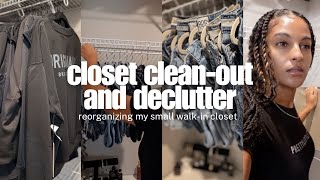 Closet CleanOut and Declutter satisfying reorganizing my small walkin closet [upl. by Sesylu320]