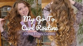 My GoTo Heatless Curls Routine  3 Cozy Curlers Tutorial [upl. by Mastic]