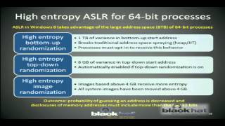 Black Hat USA 2012  Exploit Mitigation Improvements in Windows 8 [upl. by Nowad352]