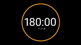 180 Minute Countdown Timer with Alarm  iPhone Timer Style [upl. by Ainocal]