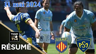 TOP 14  Résumé 1ère USA Perpignan v ASM Clermont  J23  Saison 202324 [upl. by Auhso]