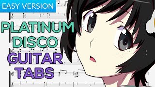 Nisemonogatari  Platinum Disco Opening Tutorial  Guitar Lesson  TABS Easy Version [upl. by Picardi]