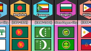 Two Sided Flags From Different Countries And States  Historic Flags  Info Data [upl. by Selma]