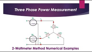 2wattmeter method numerical problemscircuitanalysis accircuits [upl. by Muire]