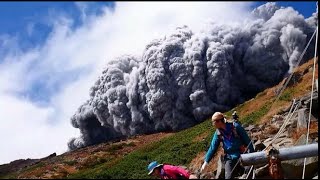 Japans Mount Ontake volcano eruptederuption killing 34 people report BBC corrected aspect [upl. by Baun]