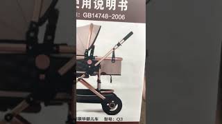 How to mount Manado Q3 3 in 1 Baby Stroller and others [upl. by O'Donovan]