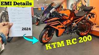 KTM RC 200 On Road Price  New KTM RC 200 2024 Model Bike Price Detail  💰 Loan Details🔥EMI [upl. by Ihana]