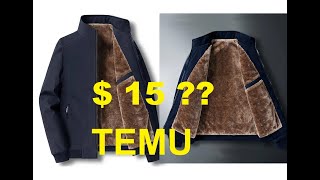 Temu 15 Men Winter Jacket Review [upl. by Maggy]