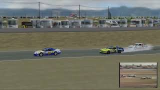 Dale Earnhardt 1987 Riverside Winston Western 500 quotPass in the Grassquot  NR2003 Reenactment [upl. by Allecnirp]