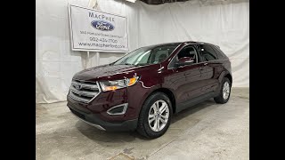 Burgundy Velvet 2018 Ford Edge SEL Review  MacPhee Ford [upl. by Laband]