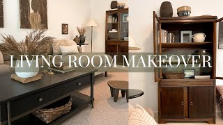 Extreme LIVING ROOM MAKEOVER on a Budget  Thrifted Home Decor [upl. by Ruhtra682]