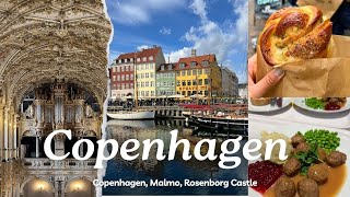 Copenhagen vlog 🧜‍♀️ exploring downtown Malmo Sweden daytrip 🇸🇪 Rosenborg Castle 🏰 [upl. by Lindly]