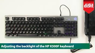 HP K500F Gaming Keyboard  How to Adjust the Backlight [upl. by Surat508]