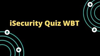 iSecurity Quiz WBT TCS  7408  tcs isecurity quiz answers  tcs mandatory courses answers [upl. by Harvison]