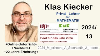 YT668 Mathematik  IQB Aufgaben erhöht 202413 [upl. by Fiorenza]