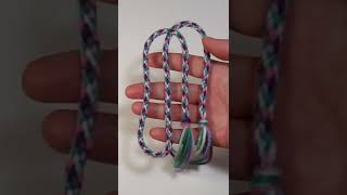 How To Make Rope Friendship Bracelet Cord Tutorial  Beginner Kumihimo Yarn Braid shorts [upl. by Barbuto]